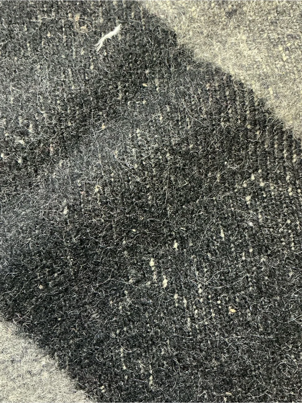 Vintage hudson’s Bay style four point gray/black reversible wool blanket 62 x 83